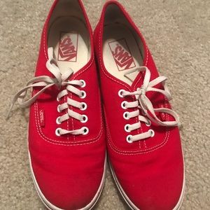 Red Authentic Low Pro Vans